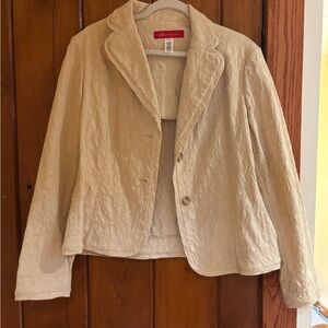 Anne Klein Beige Textured Women's Blazer